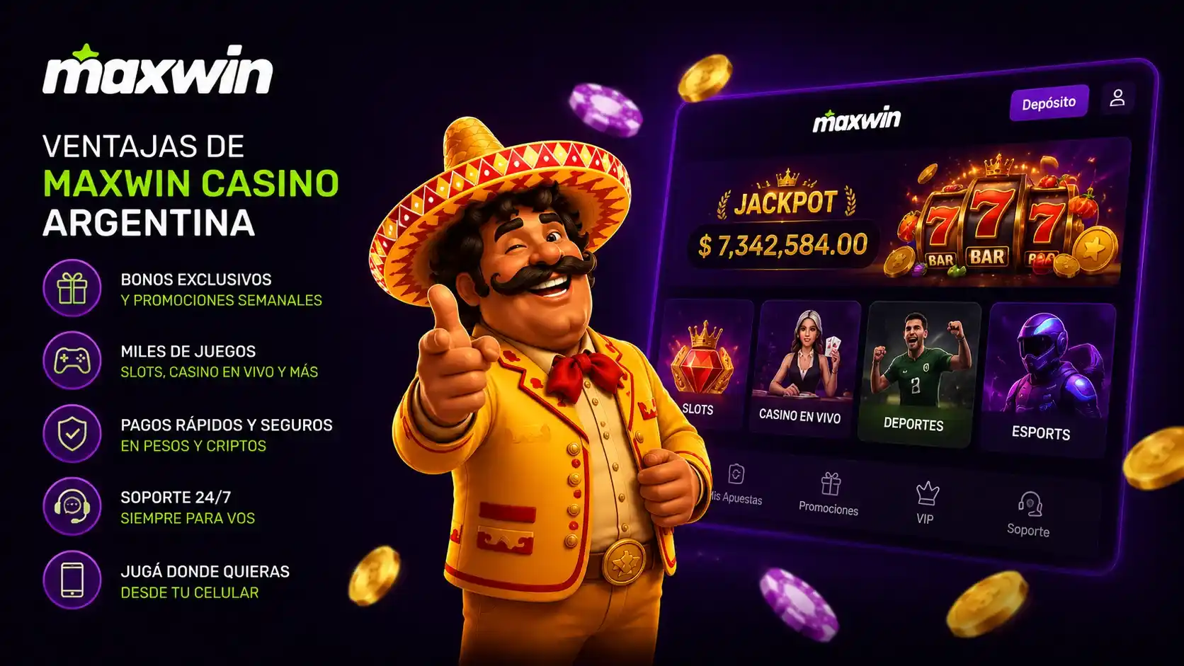 Ventajas de MaxWin Casino Argentina